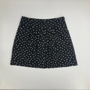 Size 2 loft skirt black with white feathers